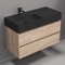 Wall Mounted Bathroom Vanity, Modern, 40